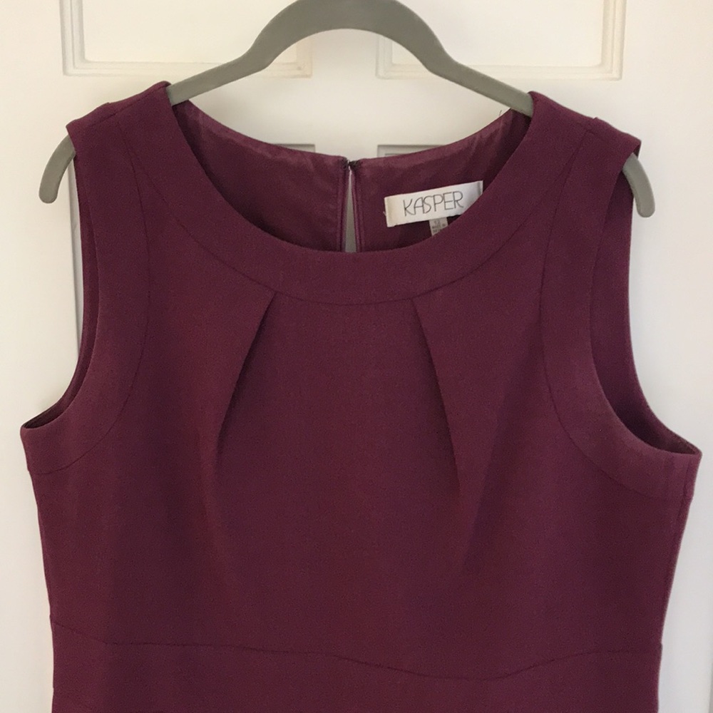 Kasper plum sheath dress, size 12